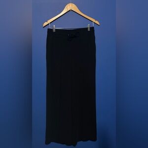 {M&S}  Black wide leg trousers with drawstring Women's size 10